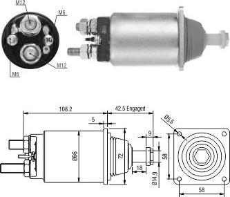 Meat & Doria 46252 - Solenoid Switch, starter car-mod.net