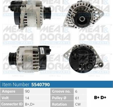 Meat & Doria 5540790 - Alternator car-mod.net