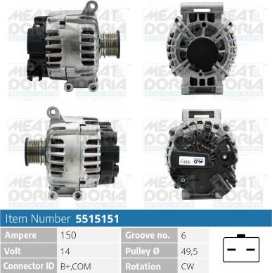 Meat & Doria 5515151 - Alternator car-mod.net