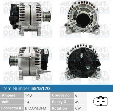 Meat & Doria 5515170 - Alternator car-mod.net