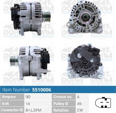 Meat & Doria 5510006 - Alternator car-mod.net