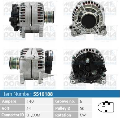Meat & Doria 5510188 - Alternator car-mod.net
