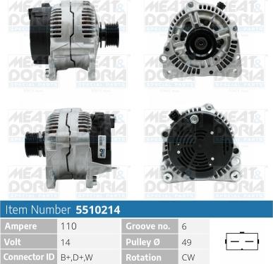 Meat & Doria 5510214 - Alternator car-mod.net