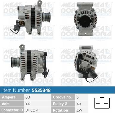 Meat & Doria 5535348 - Alternator car-mod.net