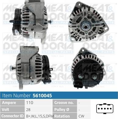 Meat & Doria 5610045 - Alternator car-mod.net