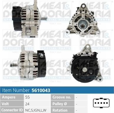 Meat & Doria 5610043 - Alternator car-mod.net