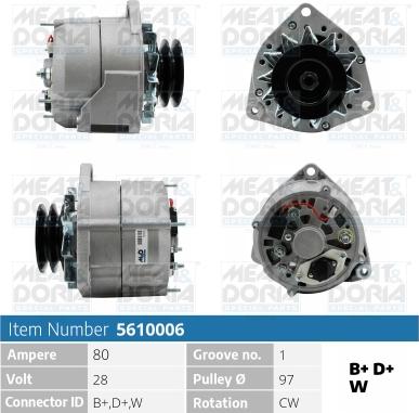 Meat & Doria 5610006 - Alternator car-mod.net