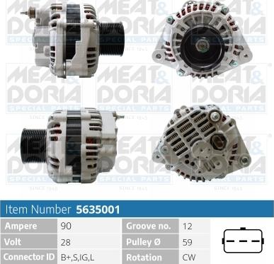 Meat & Doria 5635001 - Alternator car-mod.net