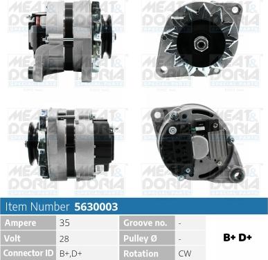 Meat & Doria 5630003 - Alternator car-mod.net
