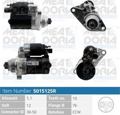 Meat & Doria 5015125R - Starter car-mod.net