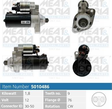 Meat & Doria 5010486 - Starter car-mod.net