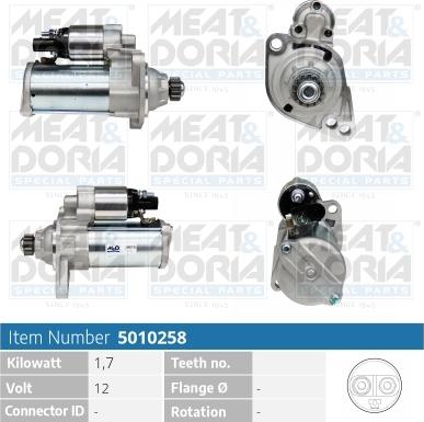 Meat & Doria 5010258 - Starter car-mod.net