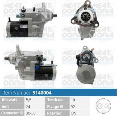 Meat & Doria 5140004 - Starter car-mod.net