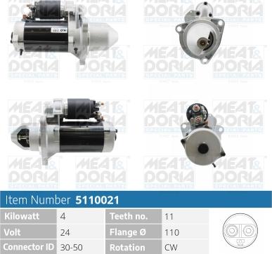 Meat & Doria 5110021 - Starter car-mod.net
