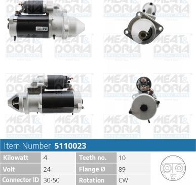 Meat & Doria 5110023 - Starter car-mod.net