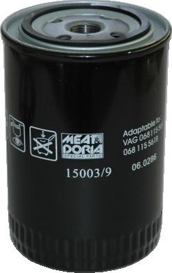 Meat & Doria 15003/9 - Oil Filter car-mod.net