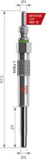 MEHA AUTOMOTIVE MH70106 - Glow Plug car-mod.net