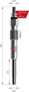MEHA AUTOMOTIVE MH70189 - Glow Plug car-mod.net