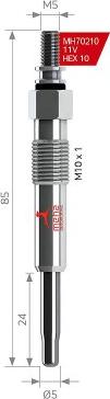 MEHA AUTOMOTIVE MH70210 - Glow Plug car-mod.net