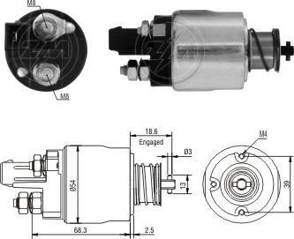 Messmer ZM4492 - Solenoid Switch, starter car-mod.net