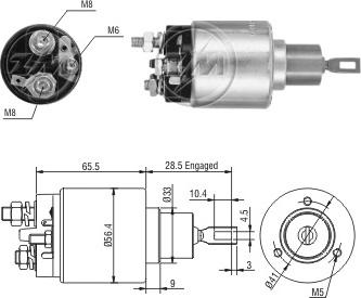 Messmer ZM4775 - Solenoid Switch, starter car-mod.net