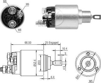 Messmer ZM5382 - Solenoid Switch, starter car-mod.net