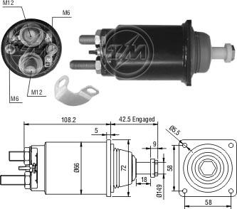 Messmer ZM834 - Solenoid Switch, starter car-mod.net