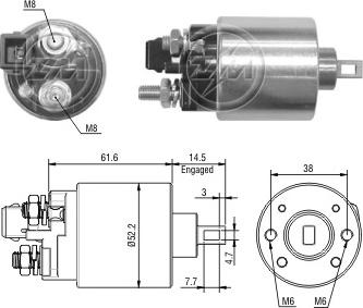 Messmer ZM3482 - Solenoid Switch, starter car-mod.net