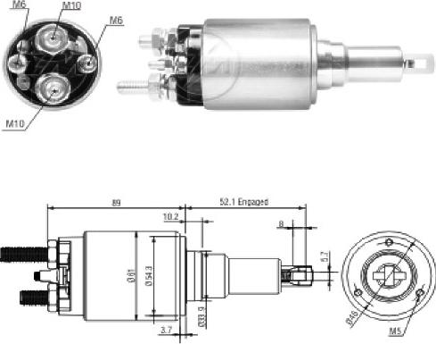 Messmer ZM3639 - Solenoid Switch, starter car-mod.net