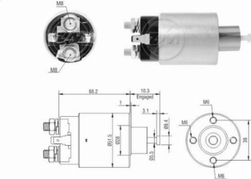 Messmer ZM7995 - Solenoid Switch, starter car-mod.net