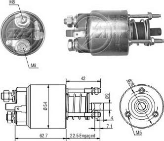 Messmer ZM7395 - Solenoid Switch, starter car-mod.net