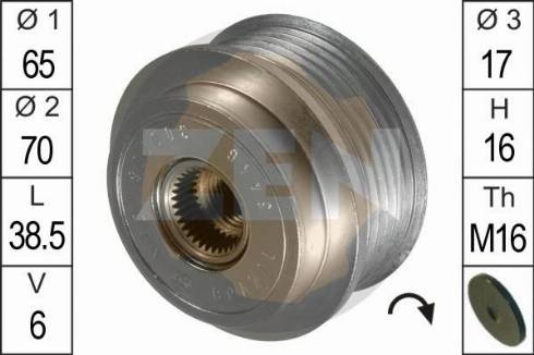 Messmer ZN5446 - Pulley, alternator, freewheel clutch car-mod.net