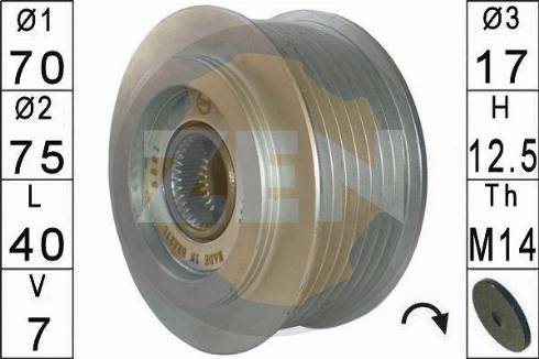 Messmer ZN5591 - Pulley, alternator, freewheel clutch car-mod.net