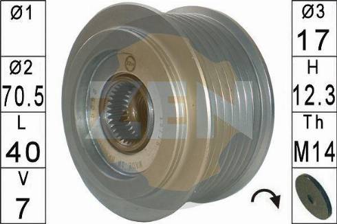 Messmer ZN5598 - Pulley, alternator, freewheel clutch car-mod.net
