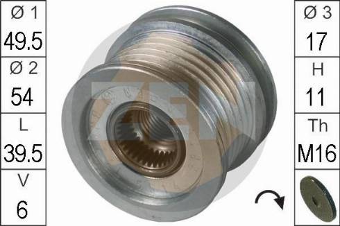 Messmer ZN5514 - Pulley, alternator, freewheel clutch car-mod.net