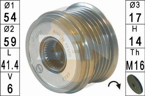 Messmer ZN5623 - Pulley, alternator, freewheel clutch car-mod.net