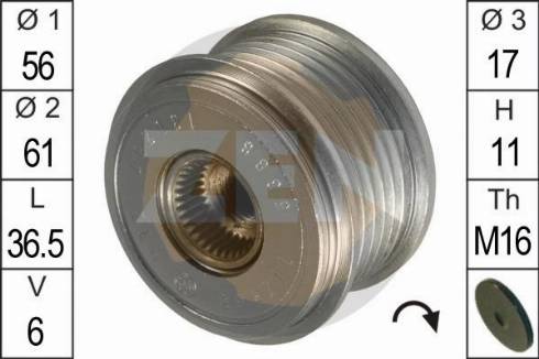 Messmer ZN5388 - Pulley, alternator, freewheel clutch car-mod.net