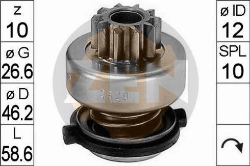 Messmer ZN0520 - Bendix, starter pinion car-mod.net