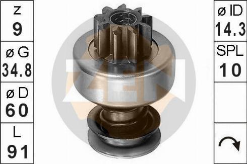 Messmer ZN0367 - Bendix, starter pinion car-mod.net