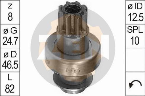 Messmer ZN0765 - Bendix, starter pinion car-mod.net
