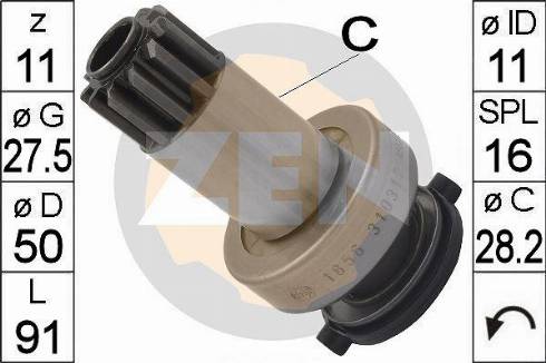 Messmer ZN1856 - Bendix, starter pinion car-mod.net