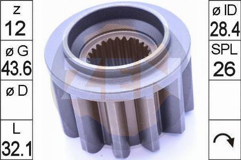 Messmer ZN12967 - Bendix, starter pinion car-mod.net