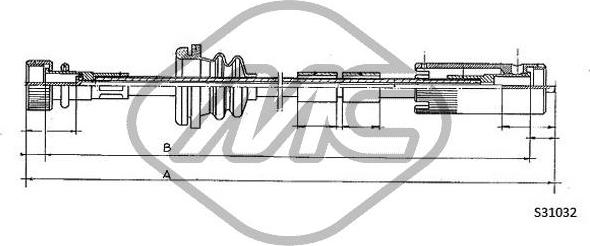 Metalcaucho 83659 - Tacho Shaft car-mod.net