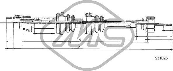 Metalcaucho 83684 - Tacho Shaft car-mod.net