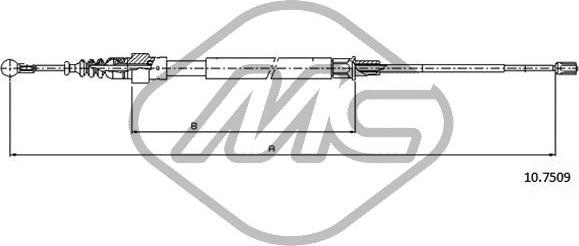 Metalcaucho 83746 - Cable, parking brake car-mod.net