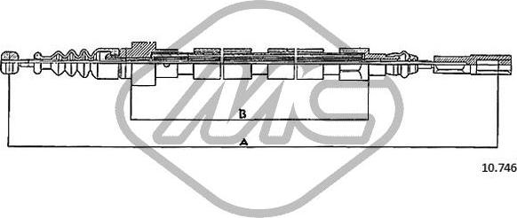 Metalcaucho 83714 - Cable, parking brake car-mod.net