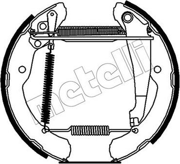 Metelli 51-0504 - Drum Brake Shoe Set car-mod.net