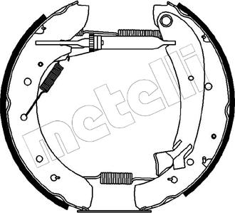 Metelli 51-0169 - Drum Brake Shoe Set car-mod.net