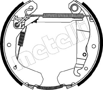 Metelli 51-0111 - Drum Brake Shoe Set car-mod.net