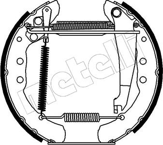 Metelli 51-0131 - Drum Brake Shoe Set car-mod.net